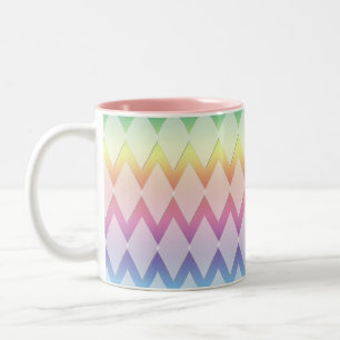 Tasse - Diamantmuster auf Regenbogenfarben