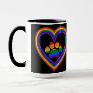 Tasse Diamantschleiferherz mit Pfote