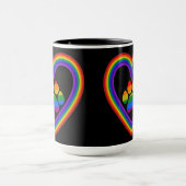 Tasse Diamantschleiferherz mit Pfote (Zentrum)