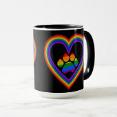 Tasse Diamantschleiferherz mit Pfote (VorderseiteRechts)