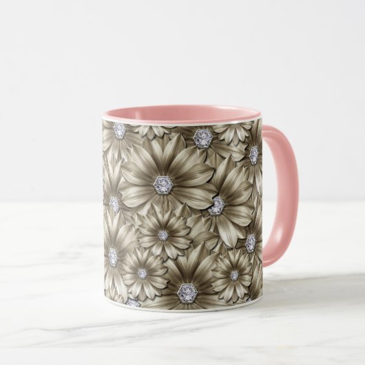 Tasse Diamond Blume (VorderseiteRechts)