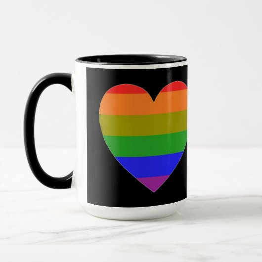 Tasse Diamond Rainbow Heart (Links)