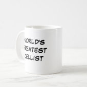 Tasse "Die größte Cellist der Welt" (Vorderseite Links)
