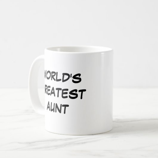 Tasse "Die größte Tante der Welt" (Vorderseite Links)