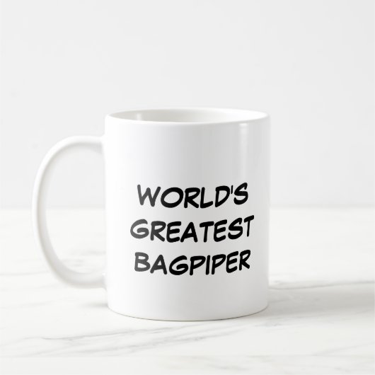Tasse "Die größten Bagpiper der Welt" (Links)