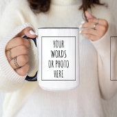 Tasse, die mit Text oder Foto personalisiert werde Tasse