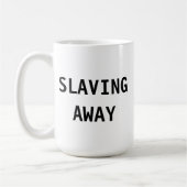 Tasse, die weg schuftet kaffeetasse (Links)