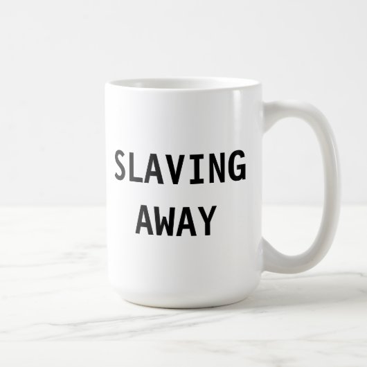 Tasse, die weg schuftet kaffeetasse (Rechts)