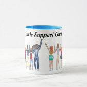 Tasse, die zeigt, wie Mädchen einander unterstütze Tasse (Zentrum)