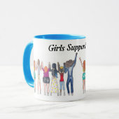 Tasse, die zeigt, wie Mädchen einander unterstütze Tasse (Vorderseite Links)