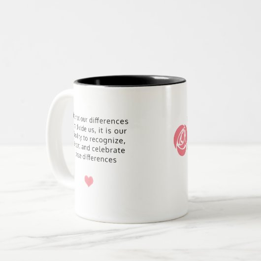 Tasse Differenzen Zitat Audre Lorde / WWC-Logo (Vorderseite Links)
