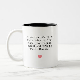 Tasse Differenzen Zitat Audre Lorde / WWC-Logo