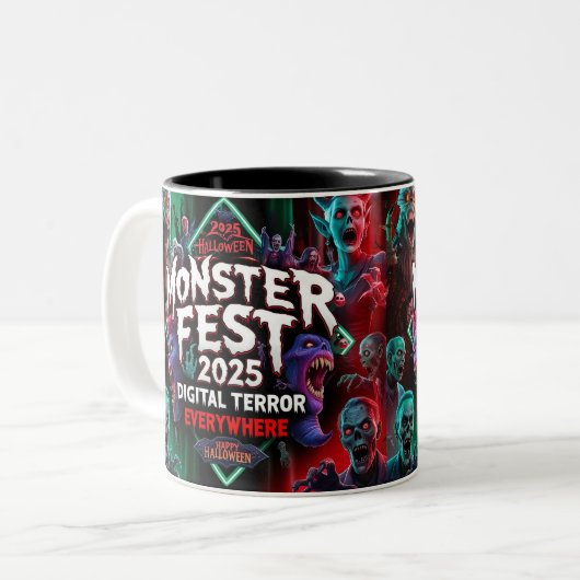 Tasse Digital Halloween Terror (Vorderseite Links)