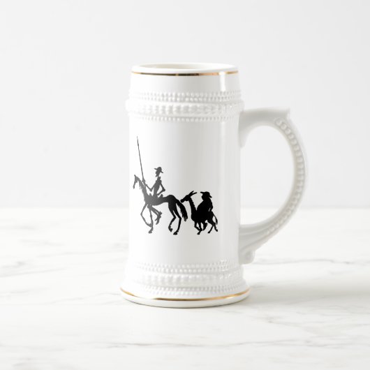 Tasse Don Quichote und Sancho Panza grafischer (Rechts)