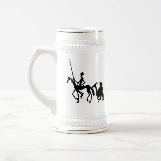 Tasse Don Quichote und Sancho Panza grafischer (Links)