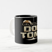 "Tasse Dons Tony aufwachsend"! Zweifarbige Tasse (Vorderseite Links)