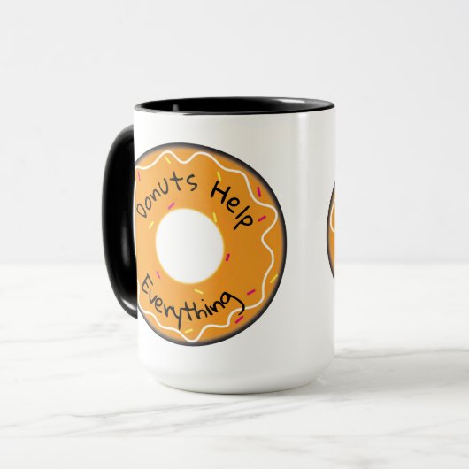 Tasse Donuts hilft alles (Vorderseite Links)