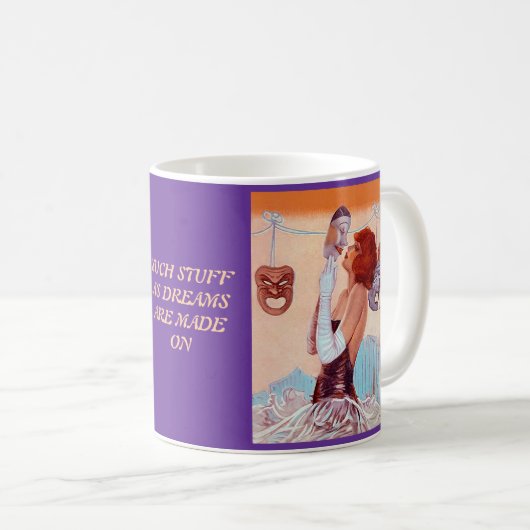 TASSE ~ DRAMA-MÄDCHEN-THEATER-MASKEN U. (VorderseiteRechts)