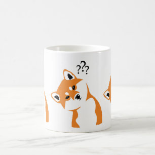 Tasse dudoso. Shiba inu