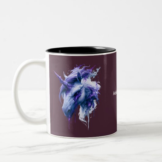 Tasse Dunkle Fantasy Einhorn Kaffee (Links)