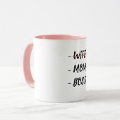 Tasse Ehefrau Boss Mama (Vorderseite Links)