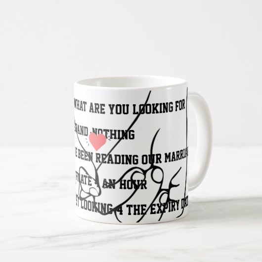 Tasse Ehemann und Ehefrau Witz (VorderseiteRechts)