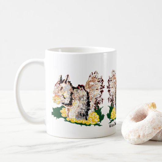 Tasse: Eichhörnchen Kaffeetasse (Mit Donut)