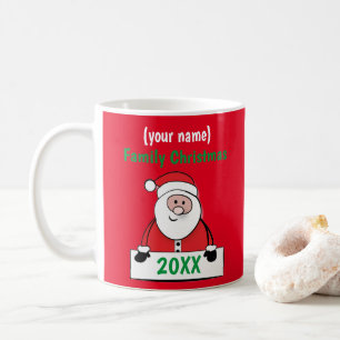 Tasse - Eigene Weihnachtsfamilie (Name hinzufügen)