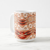 Tasse, ein klassisches mehrfarbiges, nahtloses Mus Kaffeetasse (Vorderseite Links)