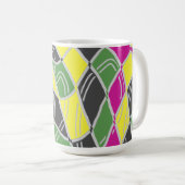 Tasse, ein klassisches mehrfarbiges, nahtloses Mus Kaffeetasse (VorderseiteRechts)