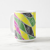 Tasse, ein klassisches mehrfarbiges, nahtloses Mus Kaffeetasse (Vorderseite Links)