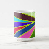 Tasse, Ein lebendiges, farbenfrohes Regenbogenmust Kaffeetasse (Mittel)