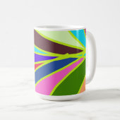 Tasse, Ein lebendiges, farbenfrohes Regenbogenmust Kaffeetasse (VorderseiteRechts)