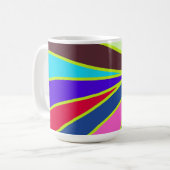 Tasse, Ein lebendiges, farbenfrohes Regenbogenmust Kaffeetasse (Vorderseite Links)