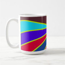Tasse, Ein lebendiges, farbenfrohes Regenbogenmust