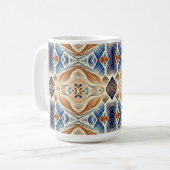 Tasse, Ein lebendiges, mehrfarbiges, nahtloses Mus Kaffeetasse (Vorderseite Links)