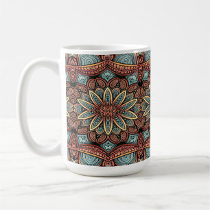 Tasse, ein lebendiges mehrfarbiges nahtloses Muste Kaffeetasse