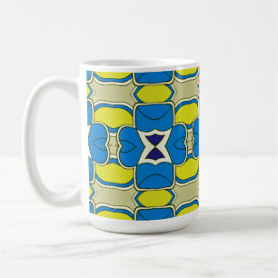 Tasse, ein lebendiges mehrfarbiges nahtloses Muste Kaffeetasse