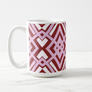 Tasse, Ein lebendiges, vielfarbiges geometrisches Kaffeetasse