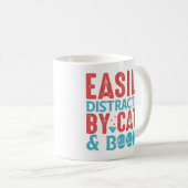 Tasse 'Einfach ablenkbar durch Katzen und Bücher' (VorderseiteRechts)