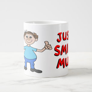 Tasse 'Einfach Lächeln' lächelnder Mann mit Daumen