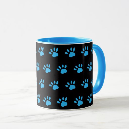 Tasse einfügen (Schwarz & Blau) (VorderseiteRechts)