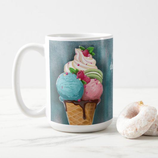 Tasse Eiscreme (Mit Donut)