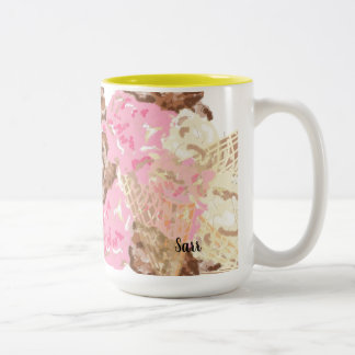 Tasse: Eiscremeinvasion Zweifarbige Tasse