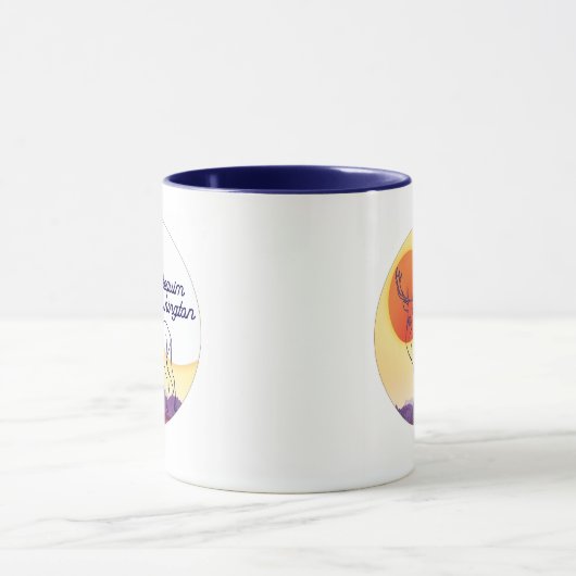 Tasse: Elche und Bergwelt - Sequim, WA Tasse (Zentrum)