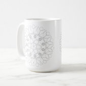Tasse - Elegantes Mandala-Muster in Farbe (Vorderseite Links)