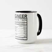 Tasse Ernährungsfakte des Ingenieurs (VorderseiteRechts)