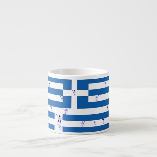 Tasse Espresso Griechische Flagge mit Evzone (Vorderseite)