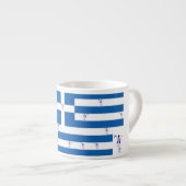 Tasse Espresso Griechische Flagge mit Evzone (Vorderseite Rechts)