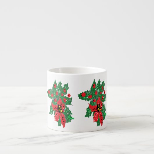 Tasse Espresso: Poinsettias (Vorderseite)
